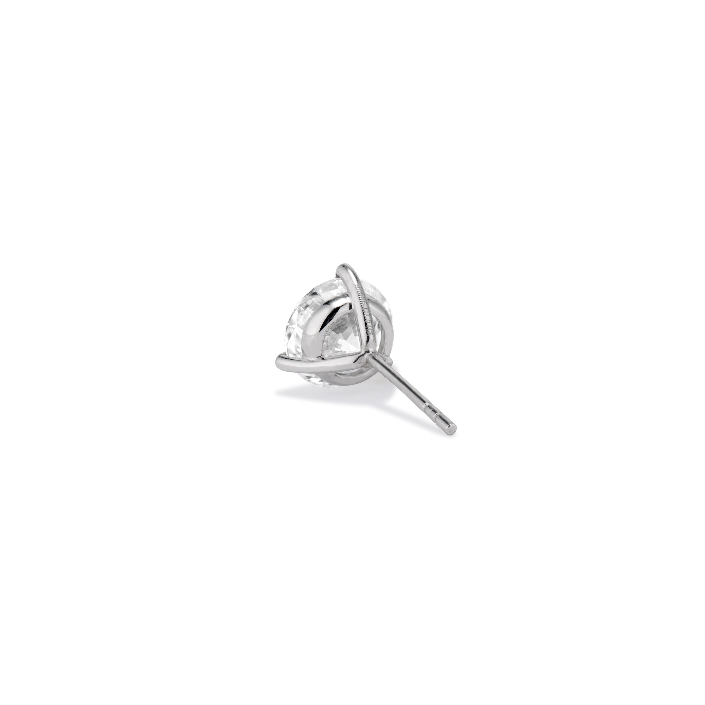 solitaire diamond stud earrings - 1ct