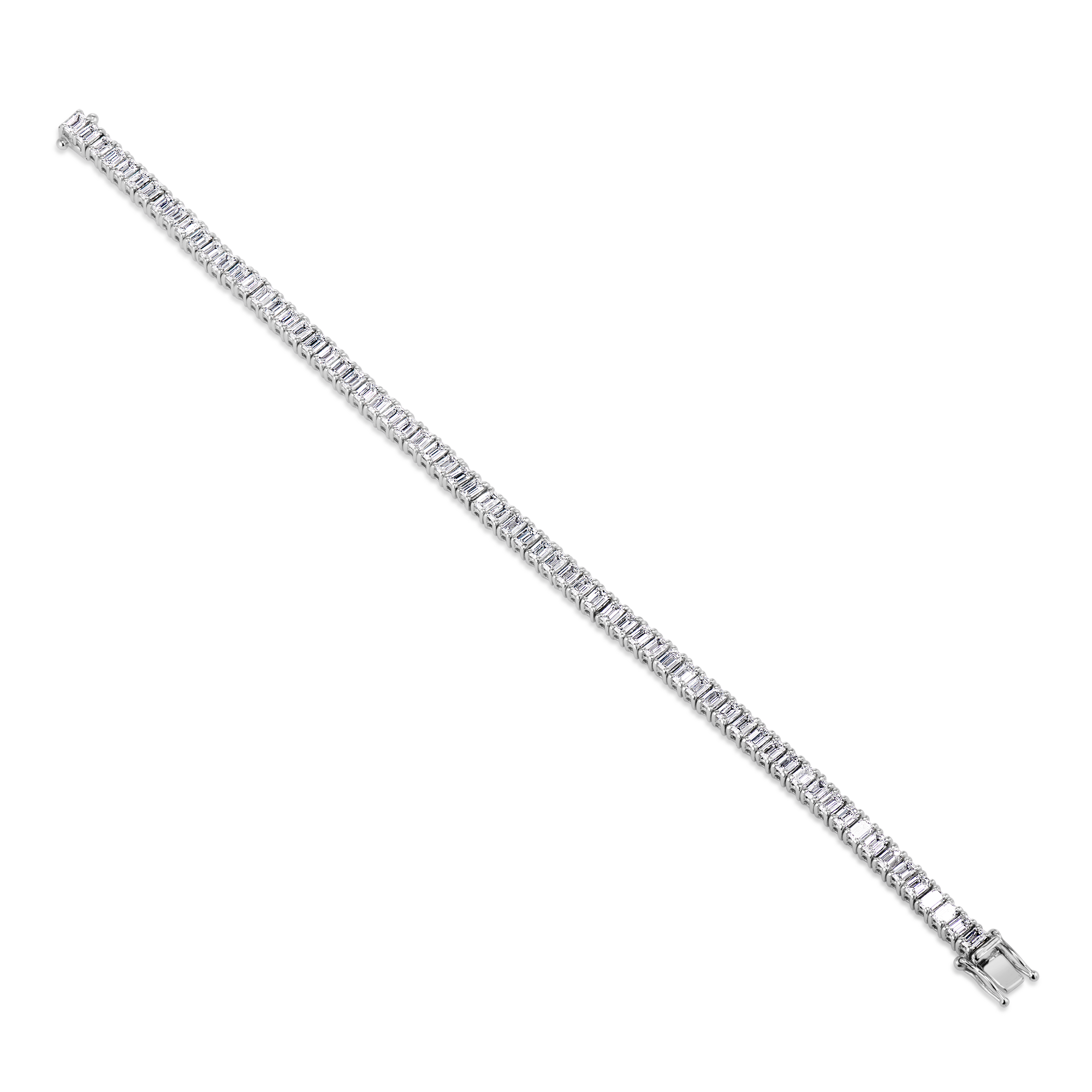 emerald cut diamond tennis bracelet - 5ct