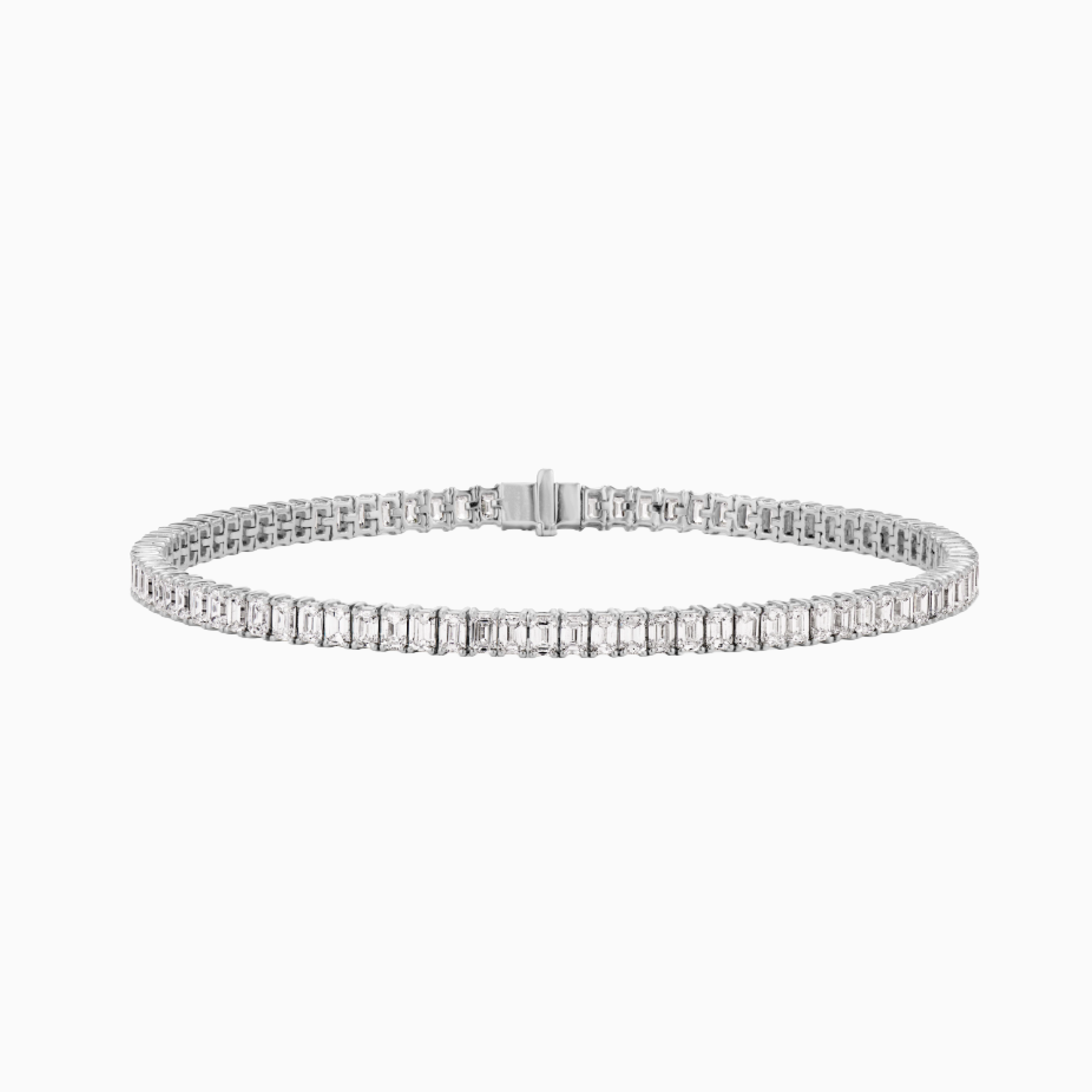 emerald cut diamond tennis bracelet - 5ct