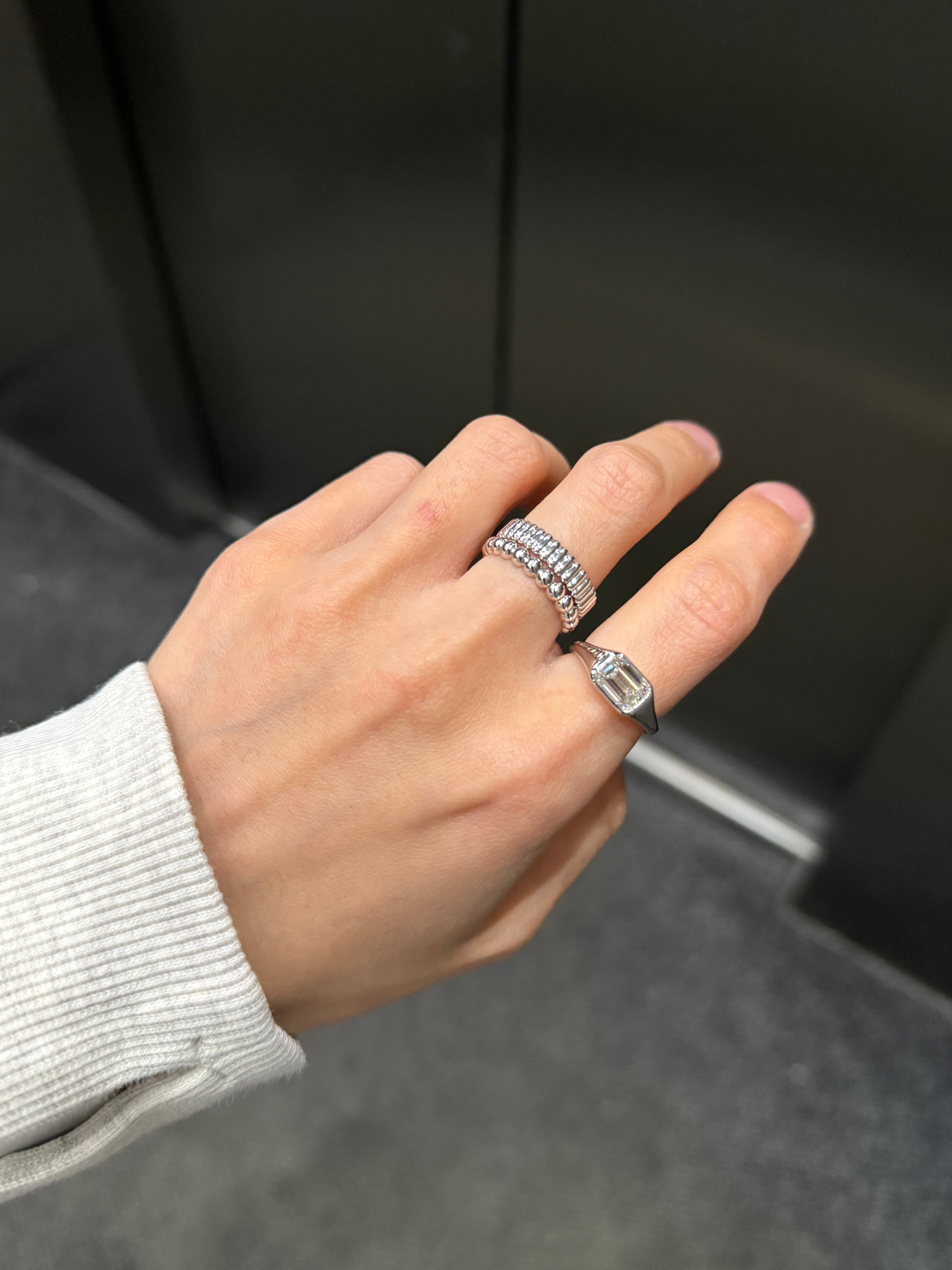 emerald cut signet ring